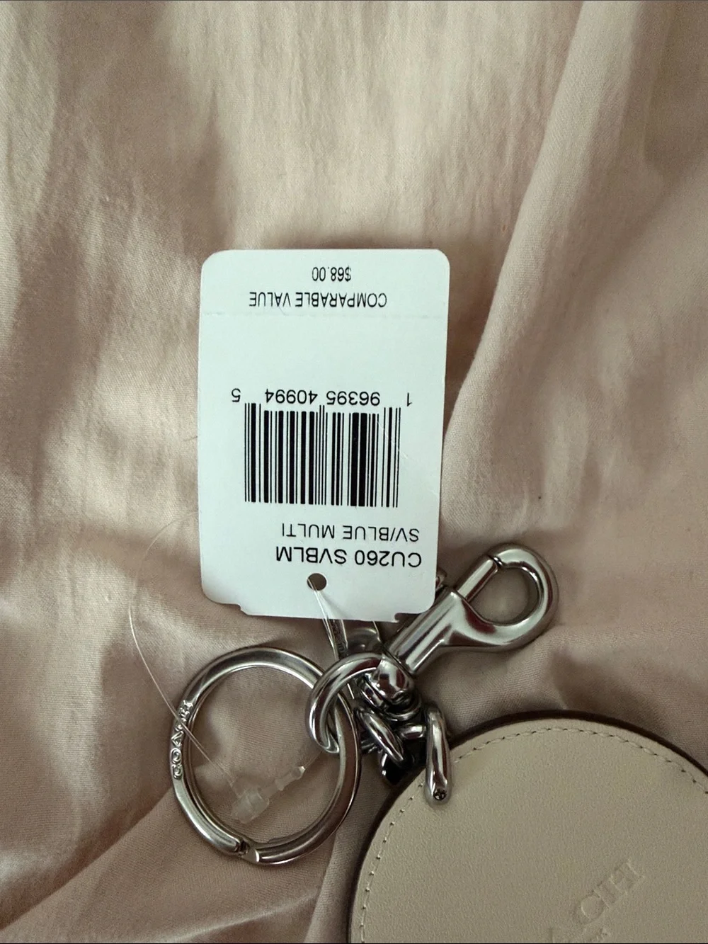 Coach Red, Blue & White Round Beach Ball Keychain